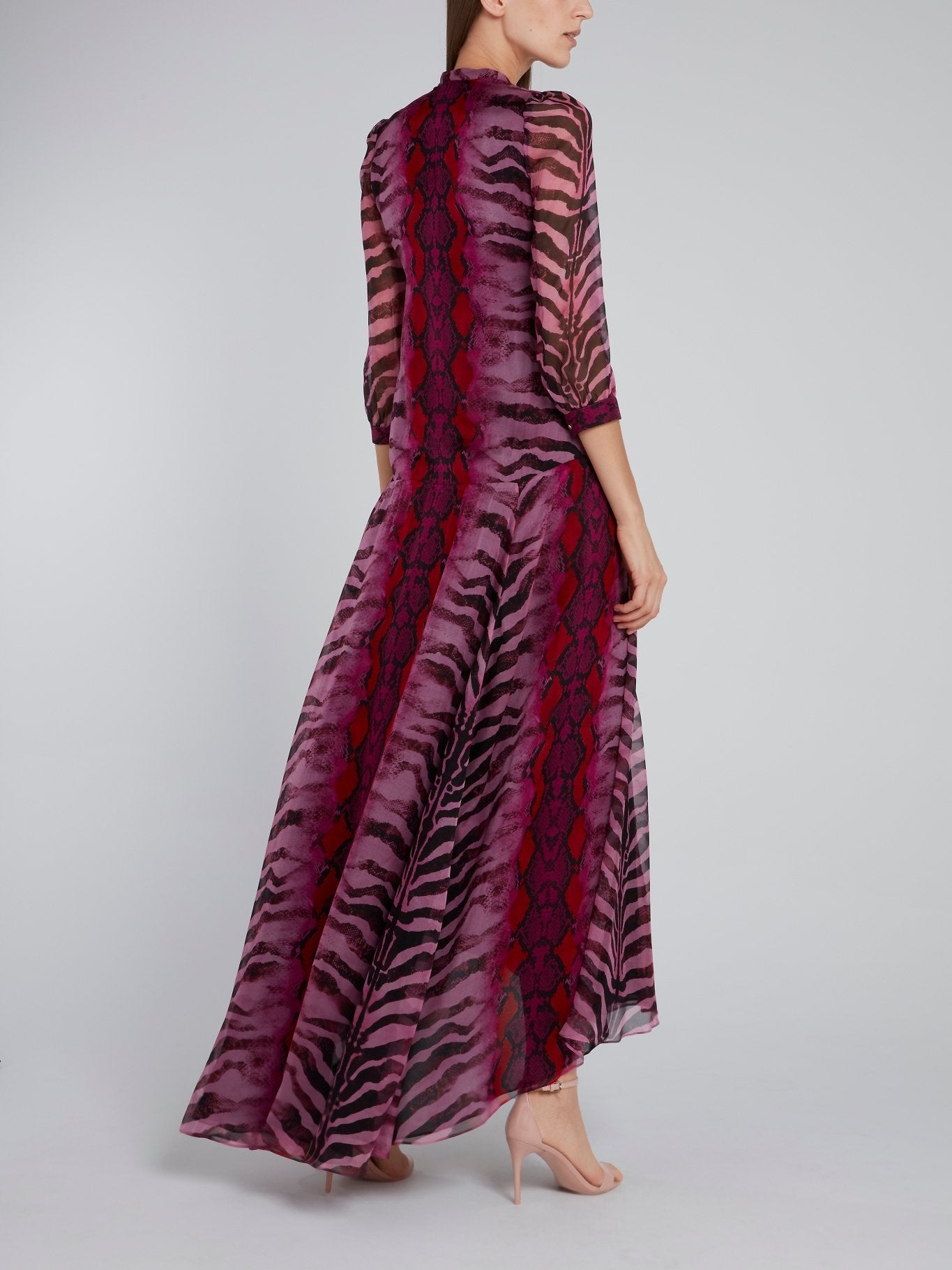 purple tent dress 90s Purple Raw Silk Sharkskin Tent Dress 3 Women
