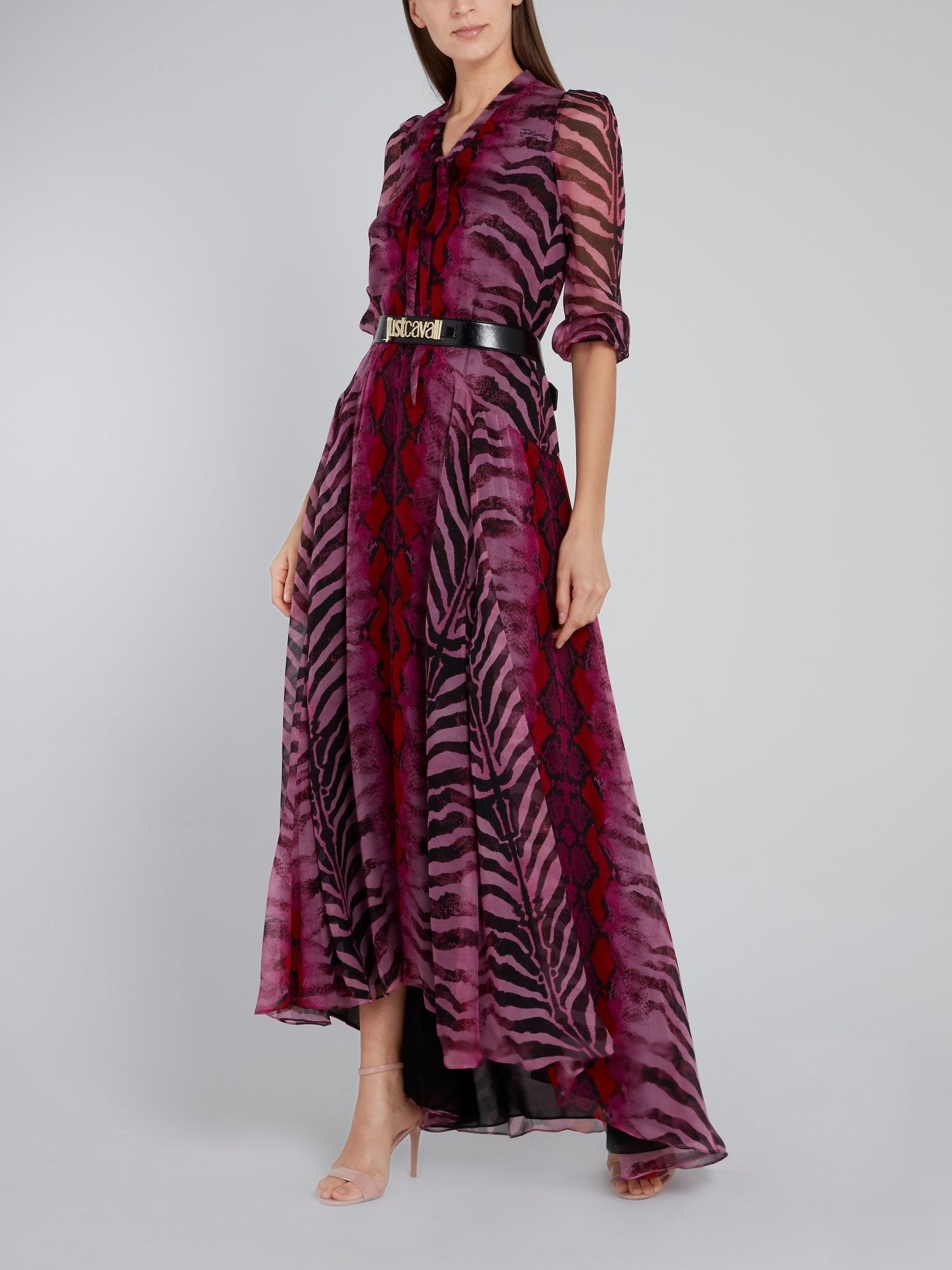 Purple Animal Print Tent Silk Dress Maison-B-More Global Store Purple Animal Print Tent Silk Dress Maison-B-More Global Store