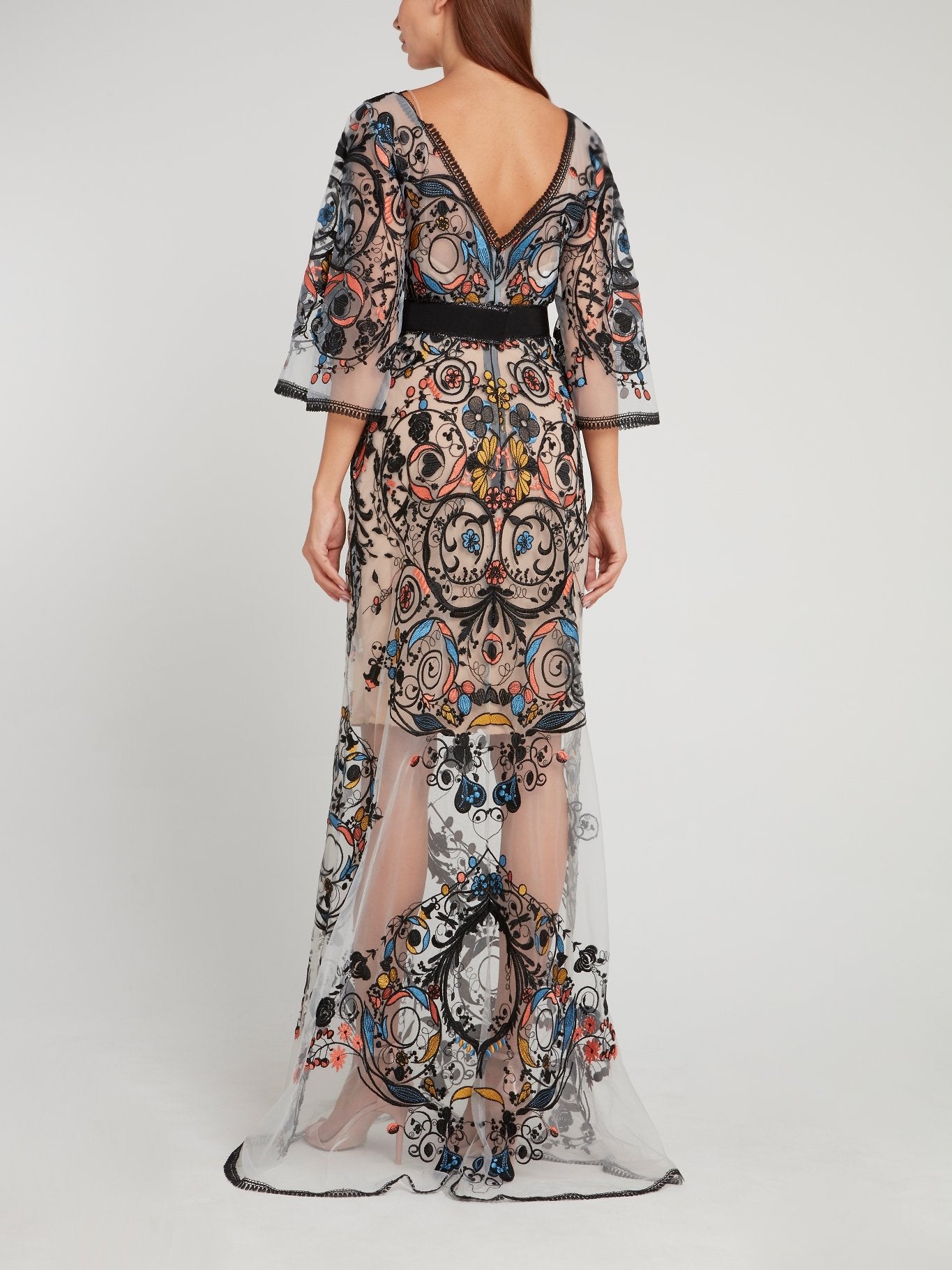 butterfly mesh overlay dress Butterfly Mesh Dress S / Black