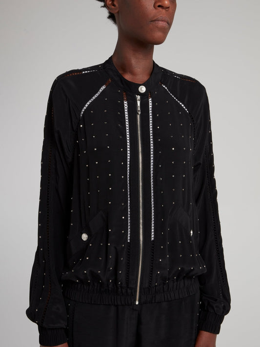 Black Studded Sports Jacket