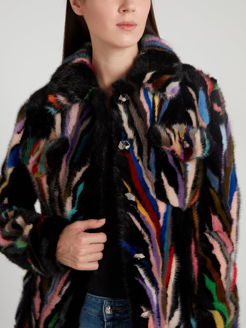 Multicoloured Fur Jacket