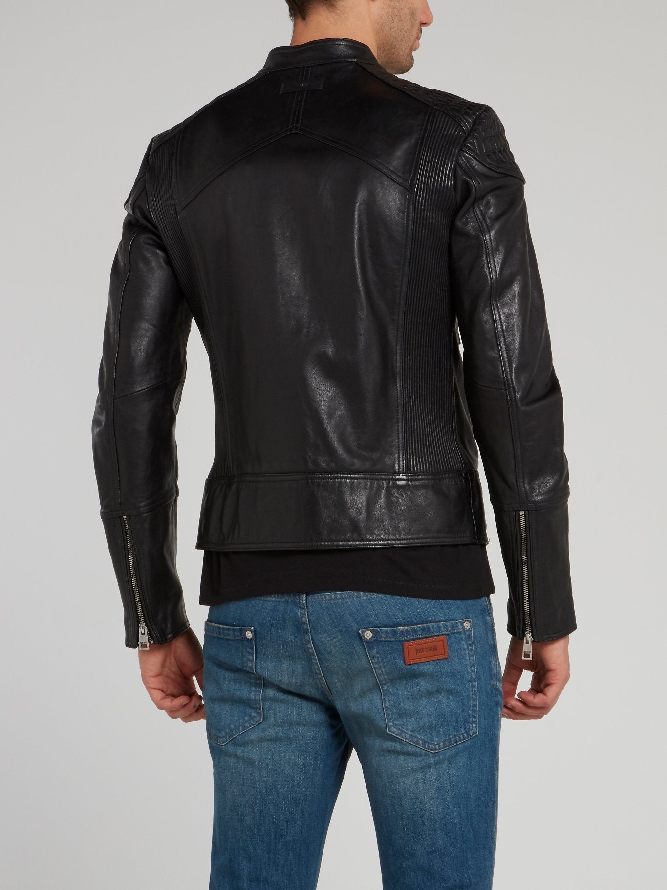 Black Zip Up Moto Jacket