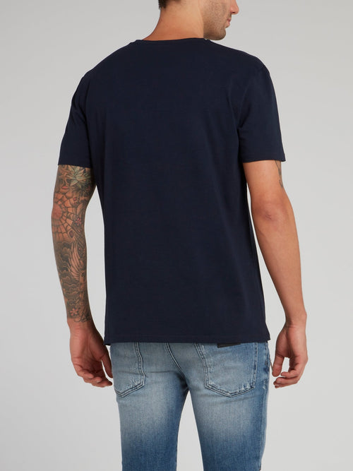 Navy Studded Graphic Shirt