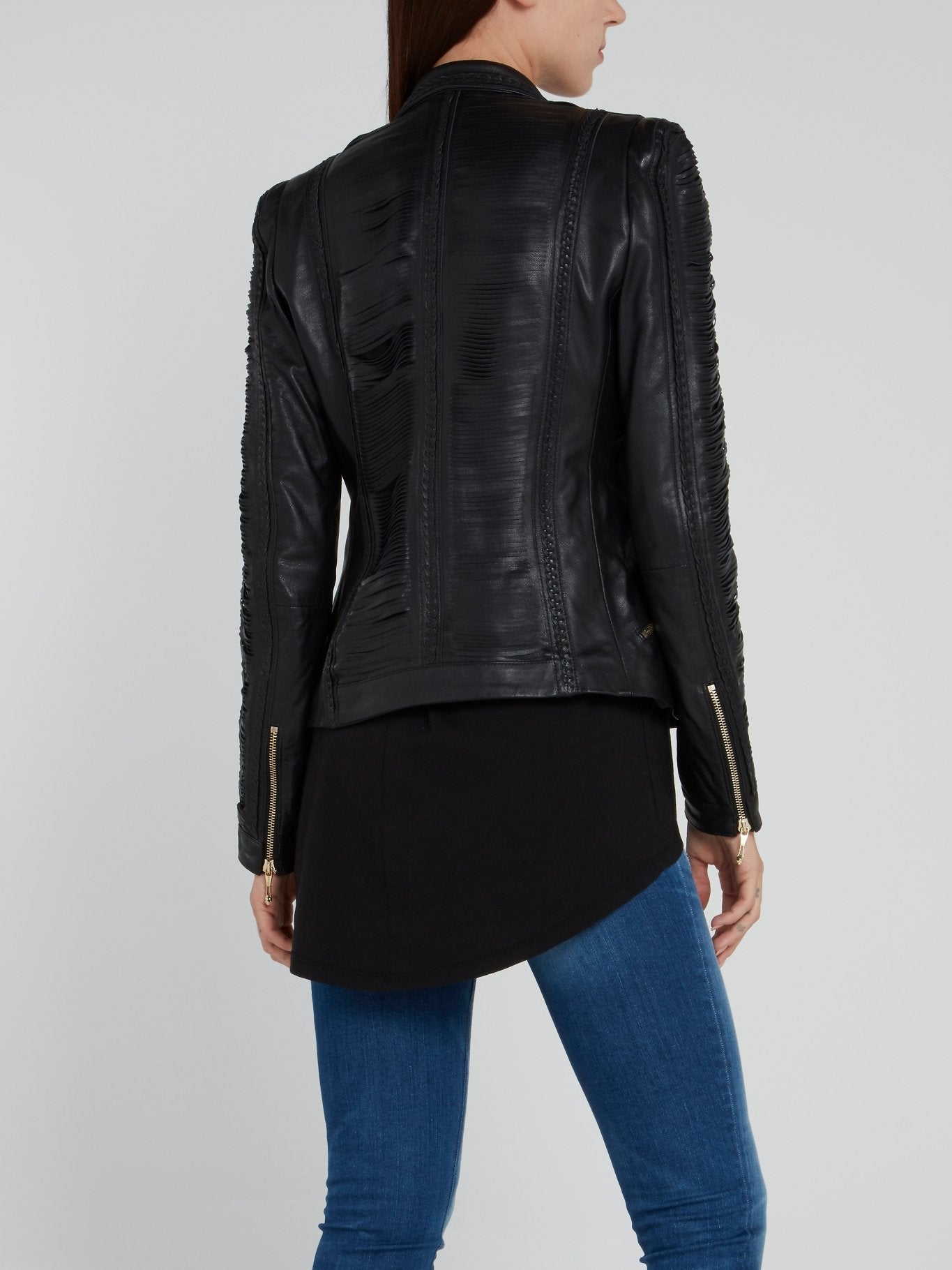 Black Cutter Leather Jacket