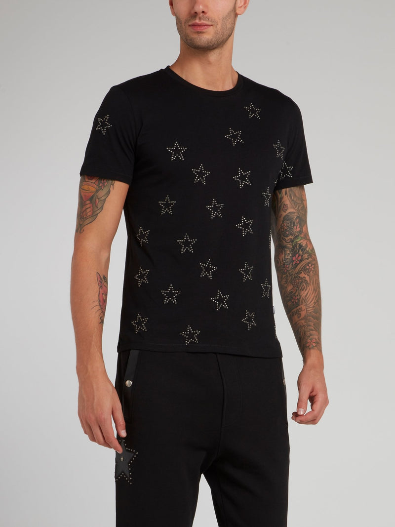 Black Studded Star T-Shirt