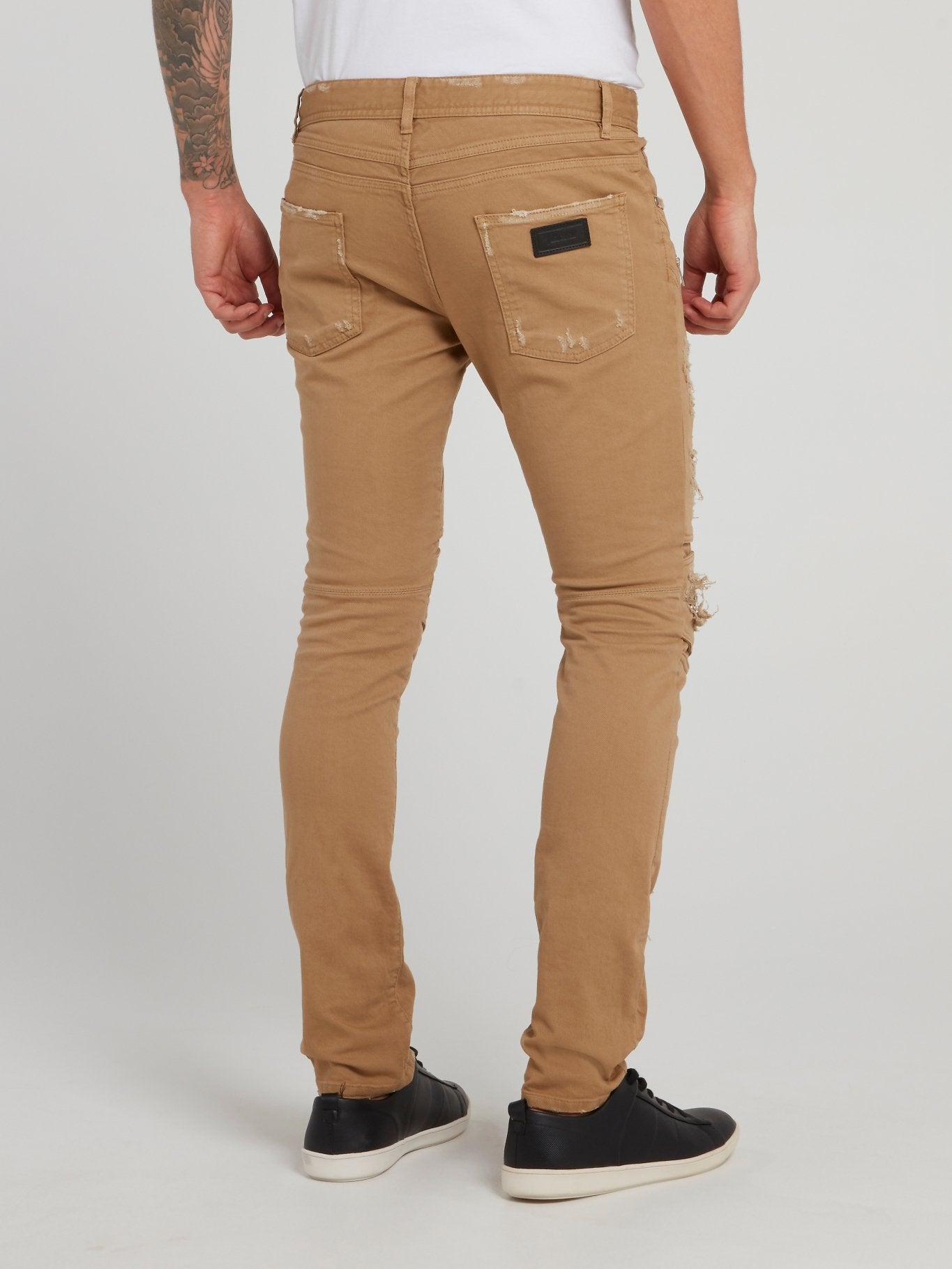 Khaki Distressed Trousers – Maison-B-More Global Store