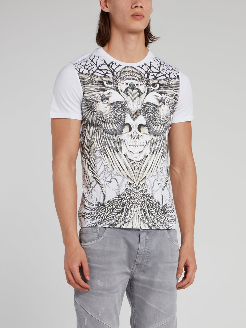 White Skull Eagle T-Shirt
