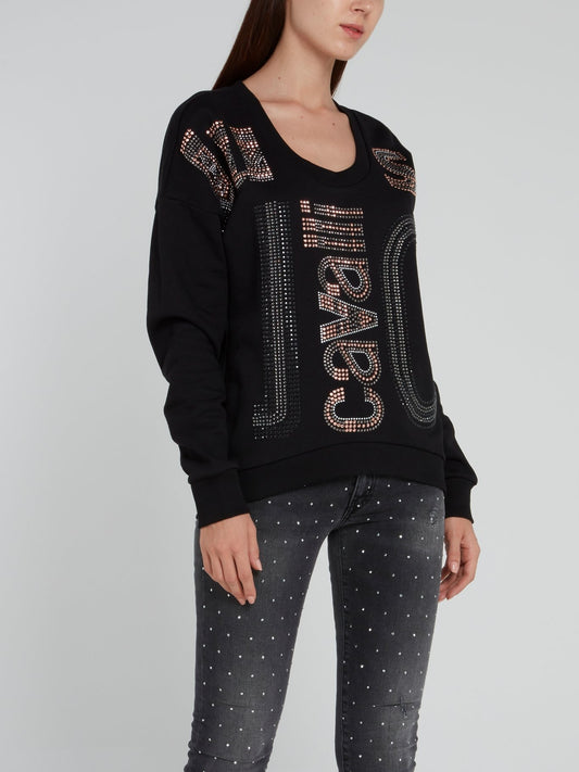 Black Multi-Stud Logo Sweatshirt