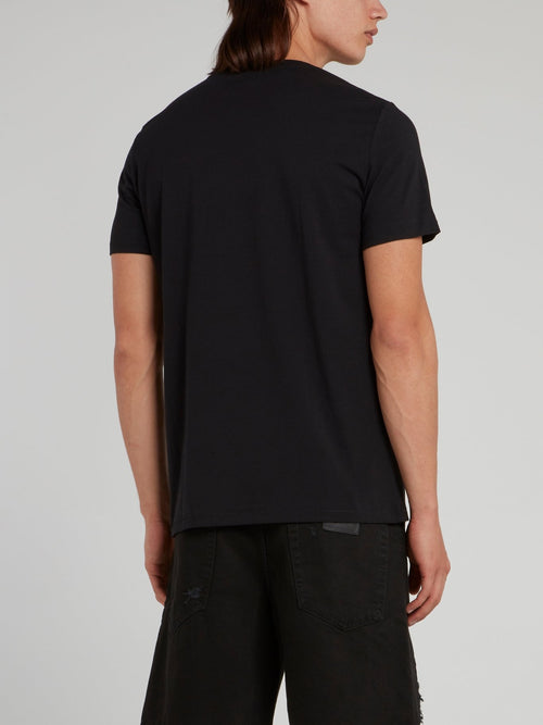 Black Studded Logo T-Shirt