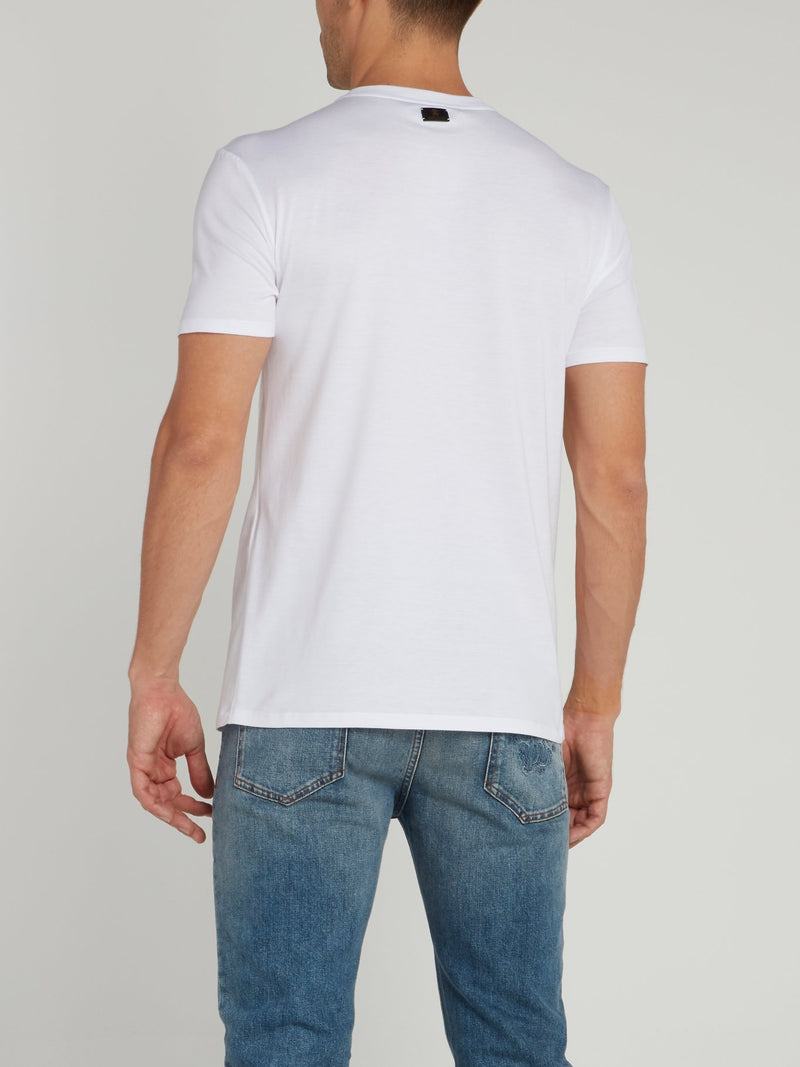 White Multi-Stud Logo Shirt