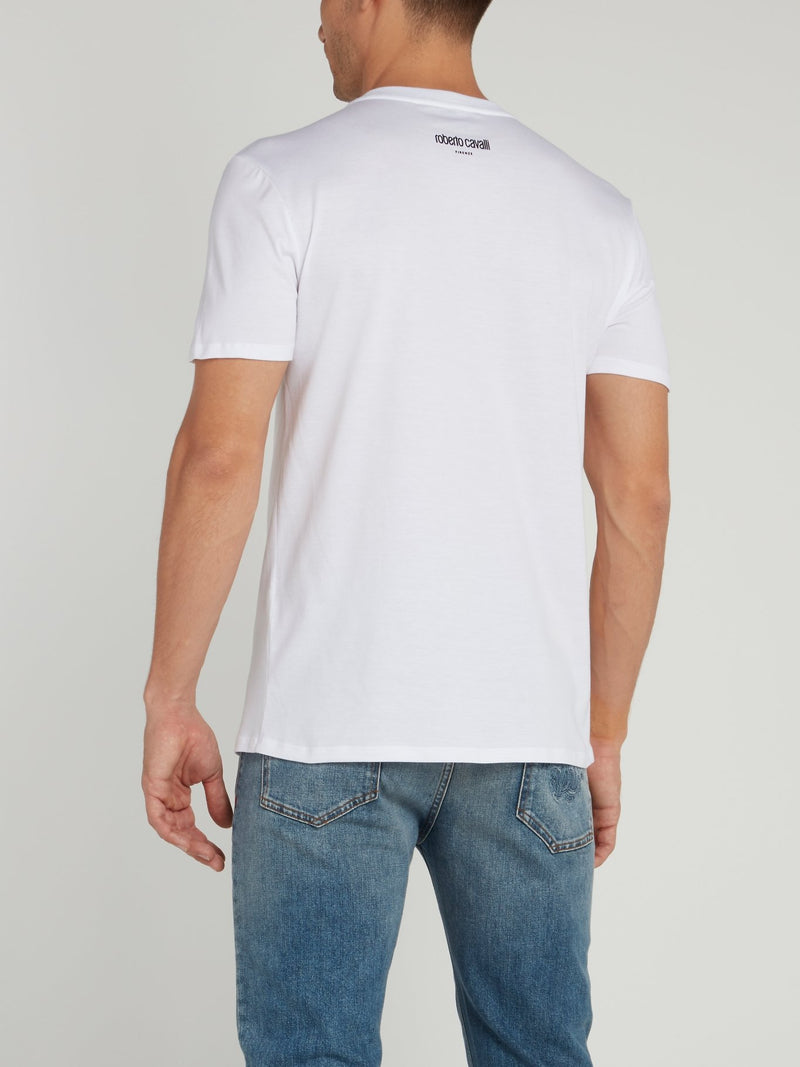 White Logo Knitted Shirt