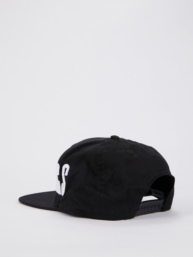 Black Logo Embroidered Baseball Hat