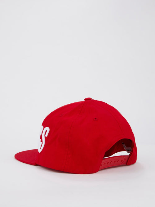 Red Logo Embroidered Baseball Hat