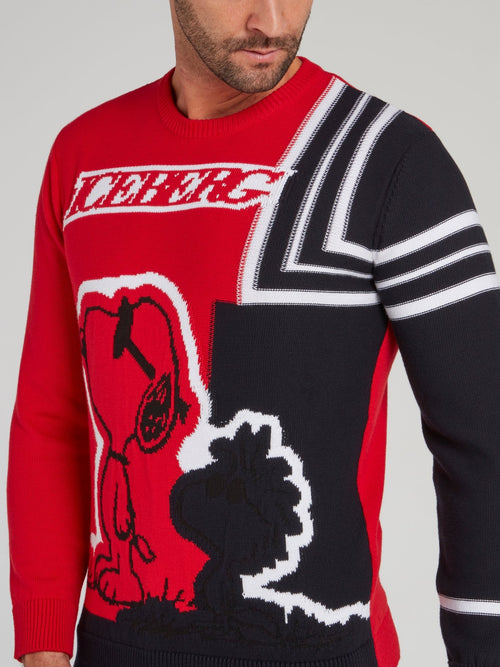 Snoopy Red Knitted Sweater