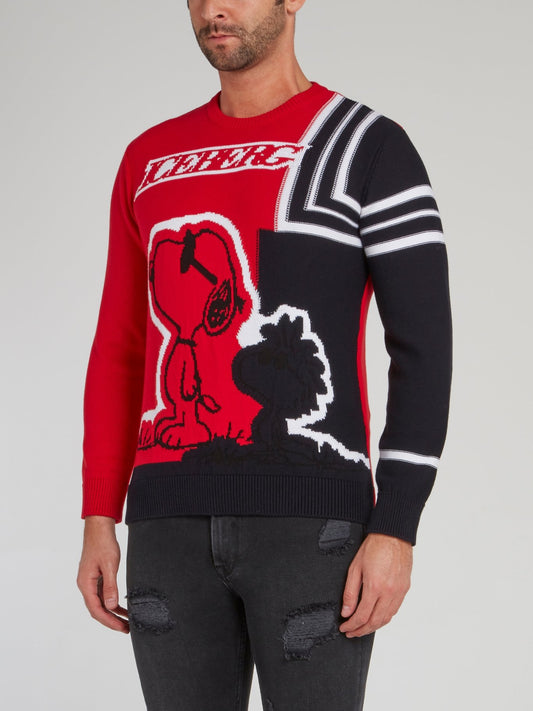 Snoopy Red Knitted Sweater