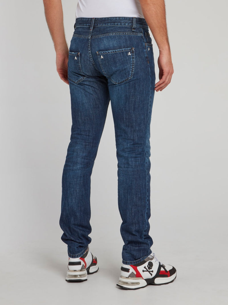 Straight Cut Denim Jeans