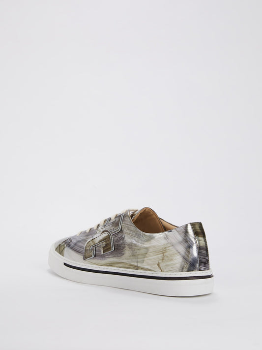 Metallic Patent Leather Sneakers