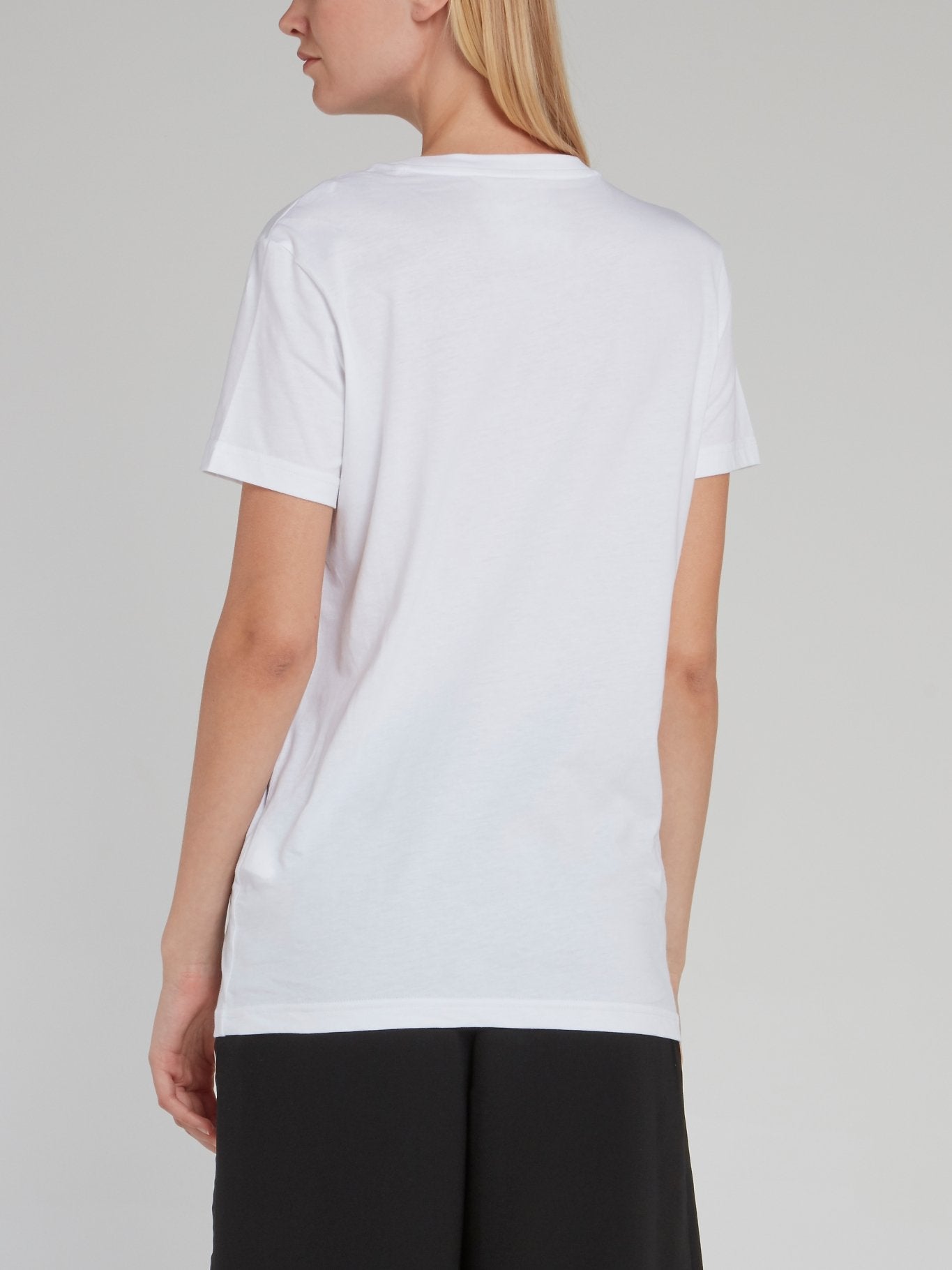 White Classic Logo Long T-Shirt