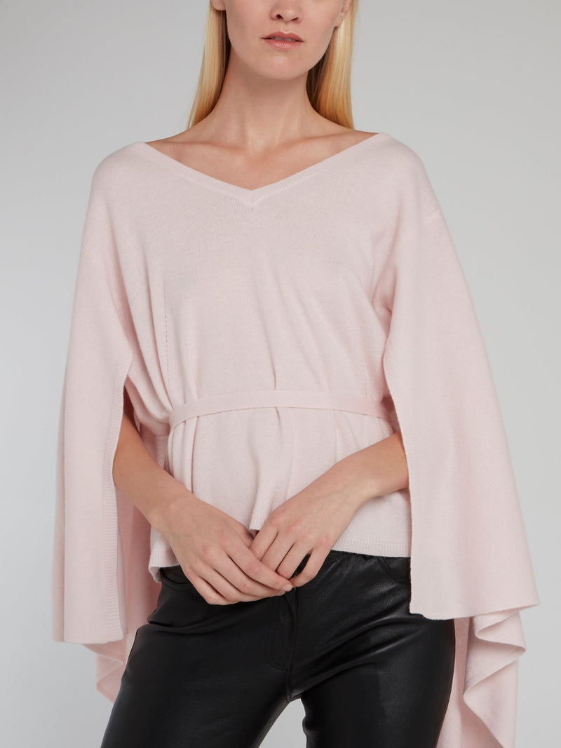 Pink Pullover Poncho