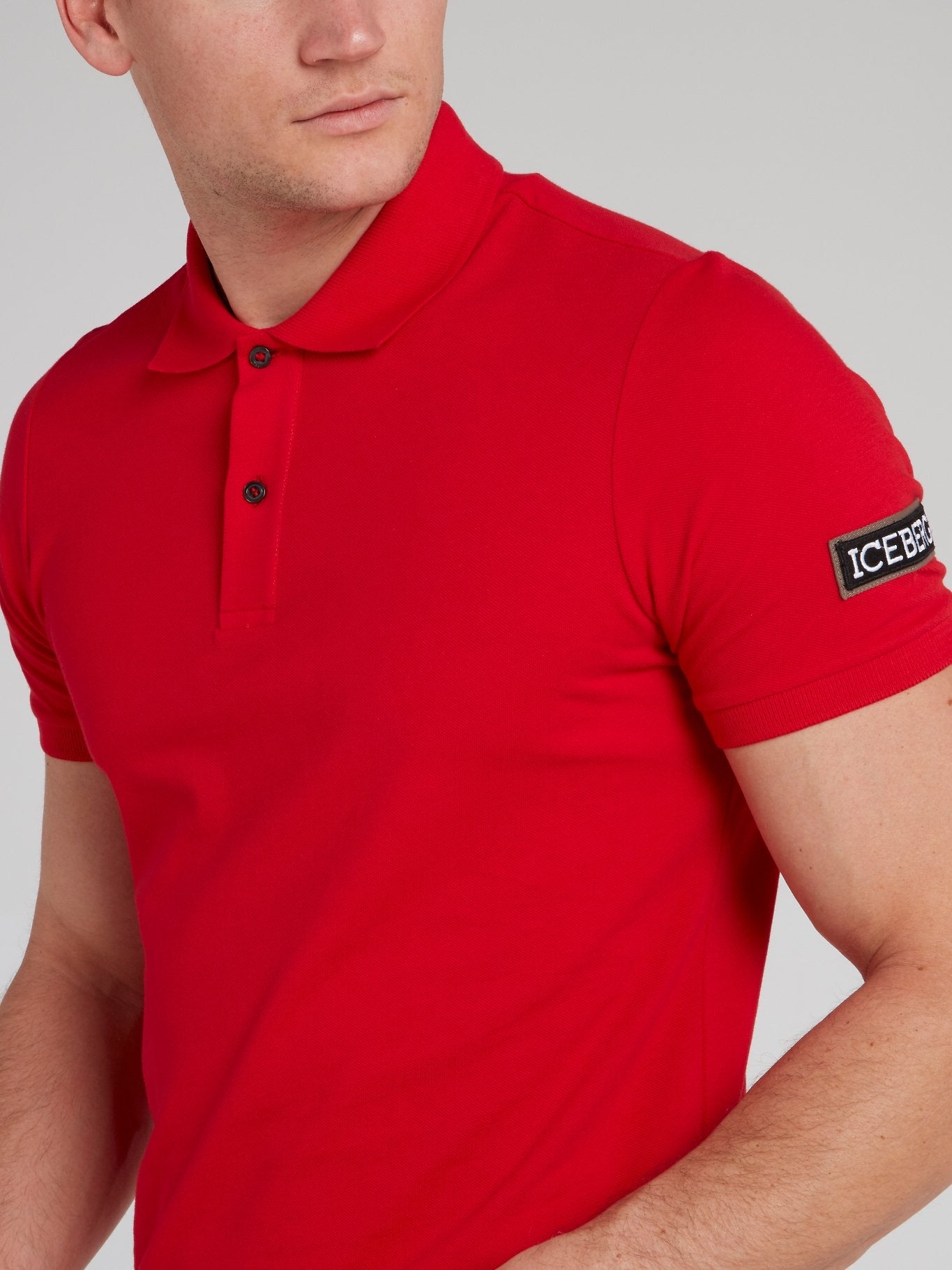 Red Logo Appliquéd Polo Shirt