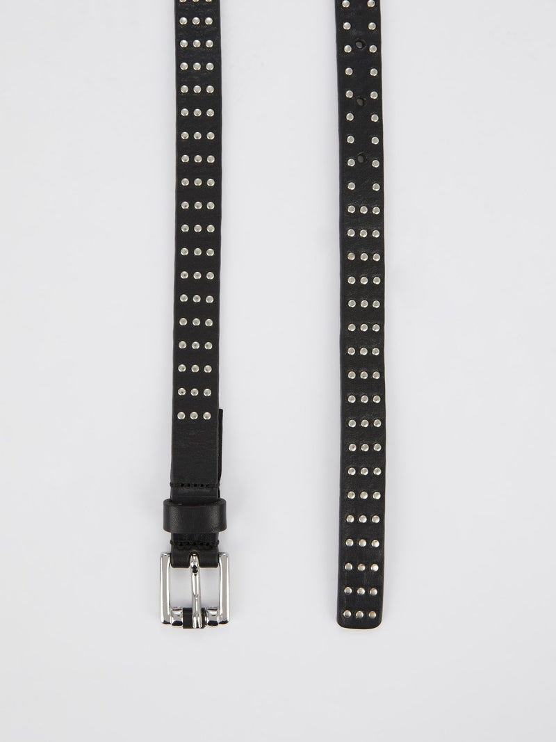 Black Multi-Strap Studded Belt