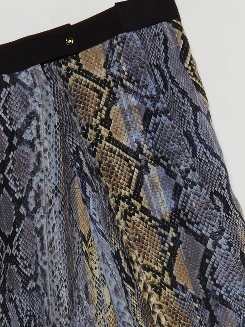 Purple Snake Print Trousers