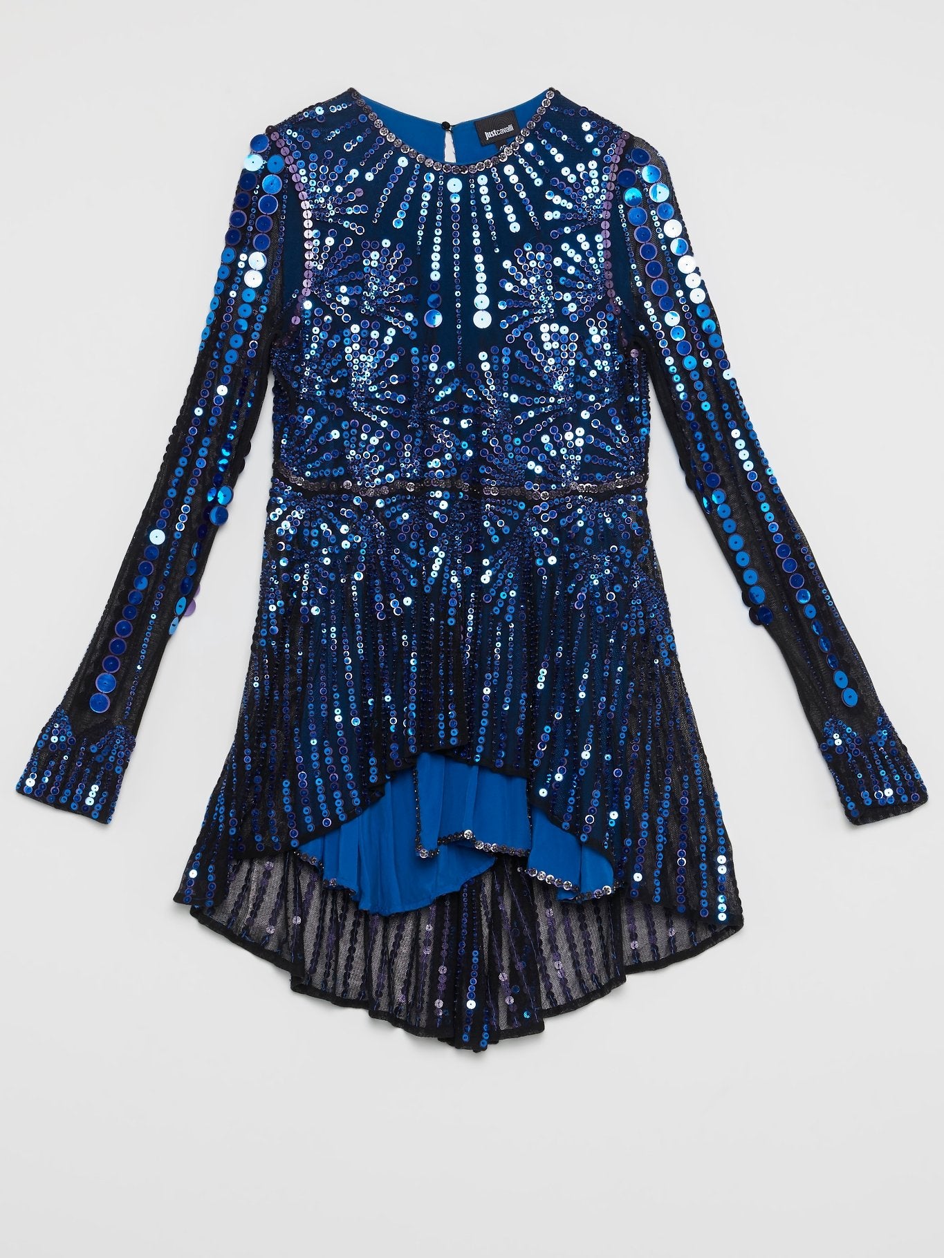 Blue Multi-Sequin High-Low Top