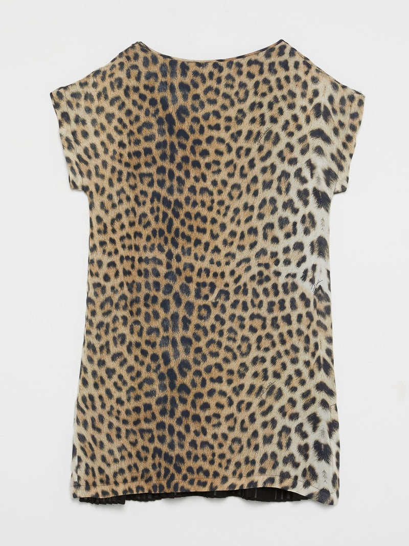 Leopard Print Crewneck Top