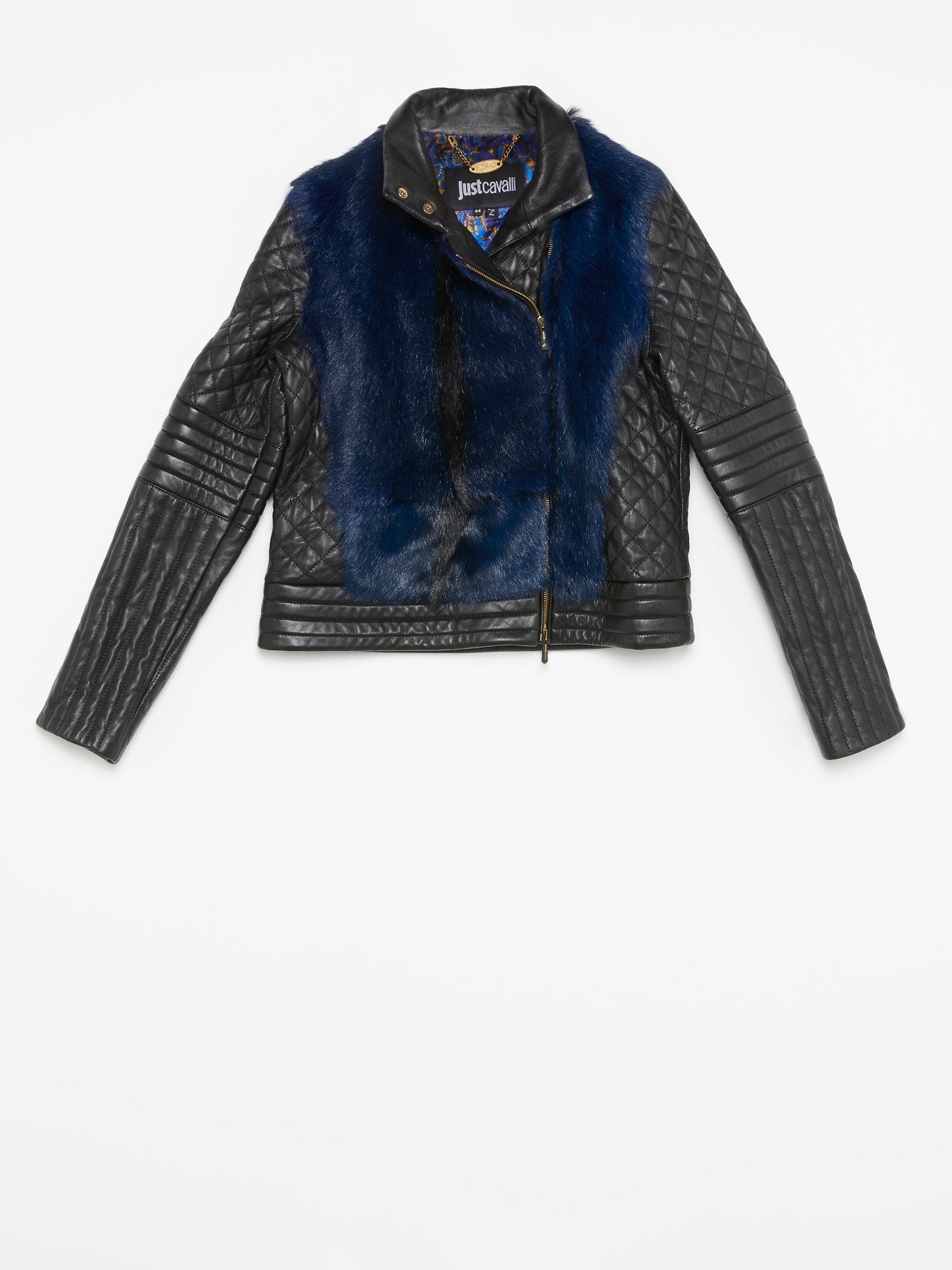Fur Panel Quilted Jacket