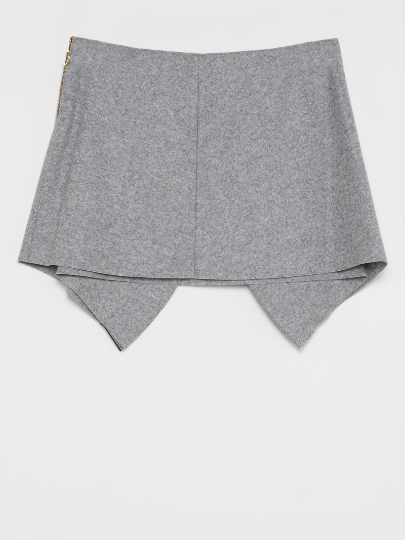 Grey Side Zip Skirt