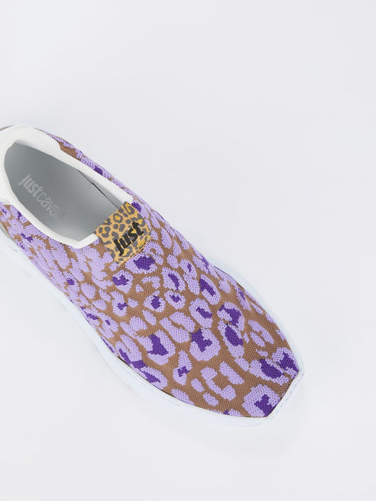Фиолетовые дышащие кроссовки на платформе