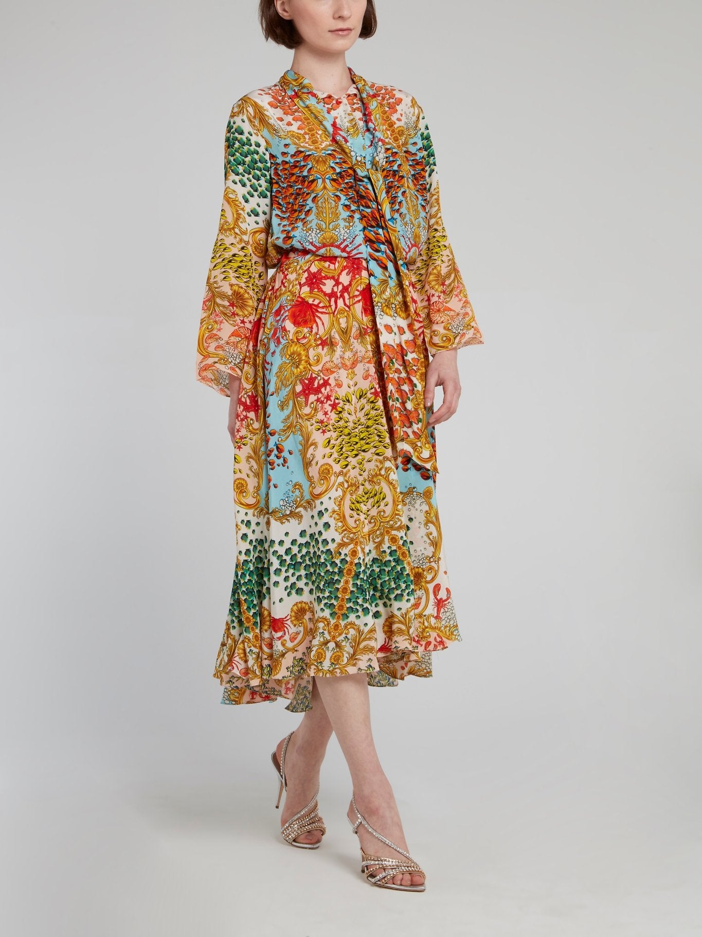oriental midi dress CNY'21 Oriental Midi Slit Dress in Red #6stylexclusive