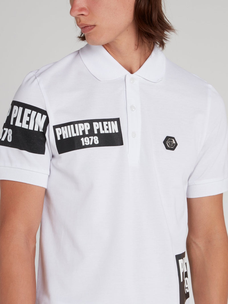 Белая рубашка поло с логотипом PP1978