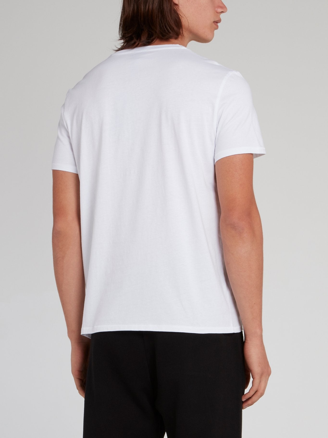 White Side Logo Print T-Shirt