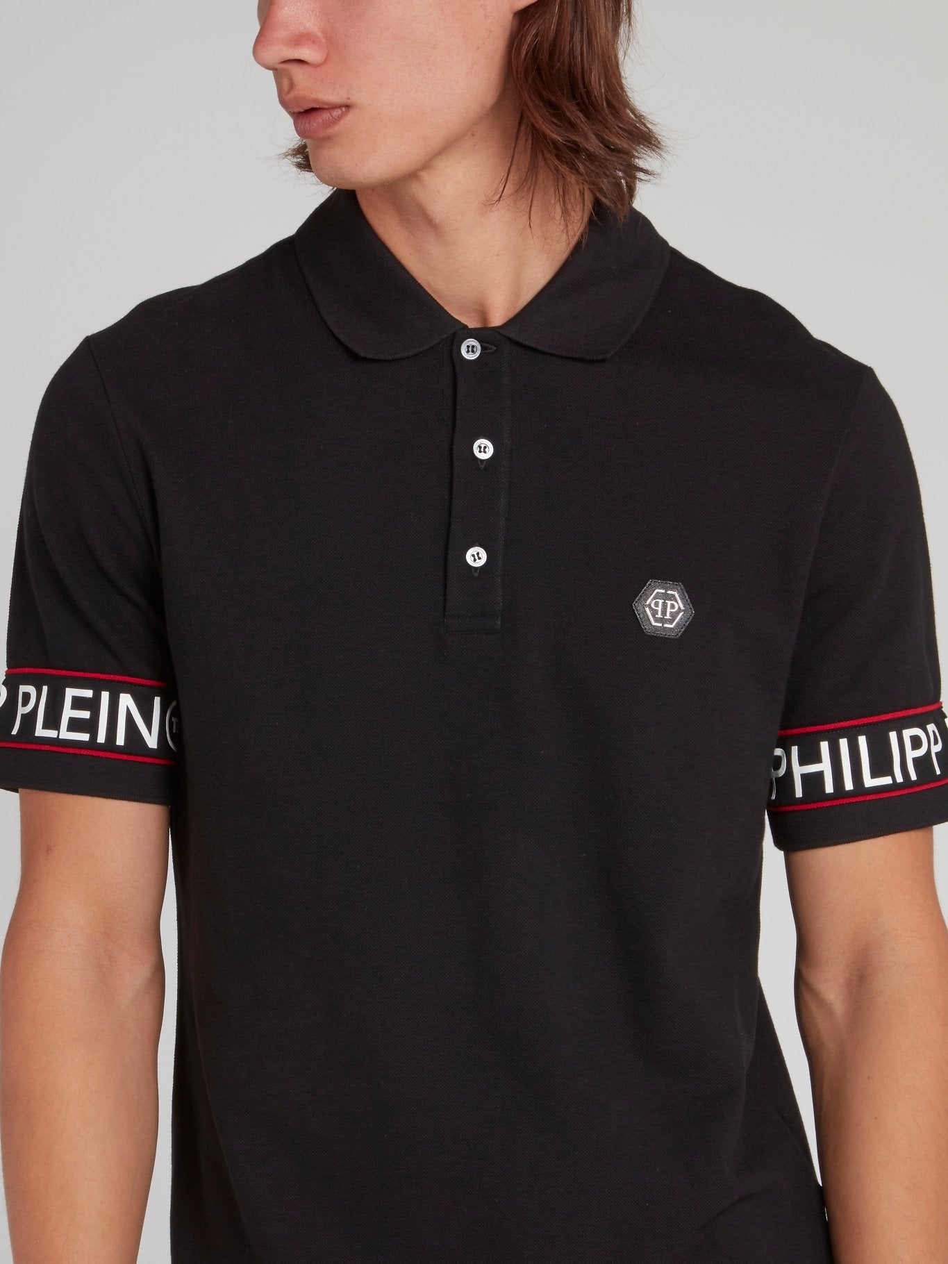 Black Logo Edge Polo Shirt