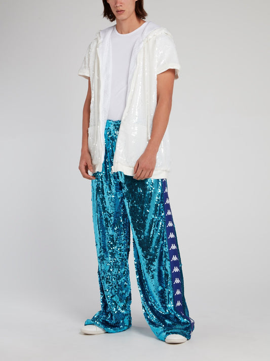Kappa Blue Sequin Baggy Pants