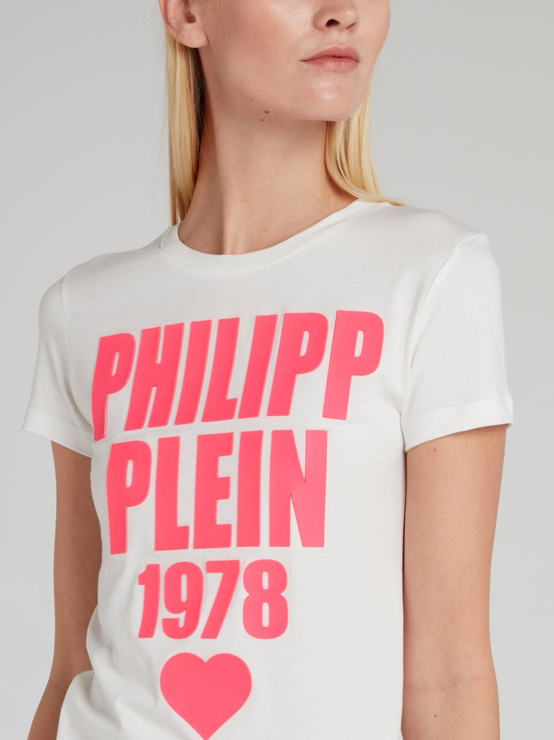 Белая футболка с логотипом PP1978