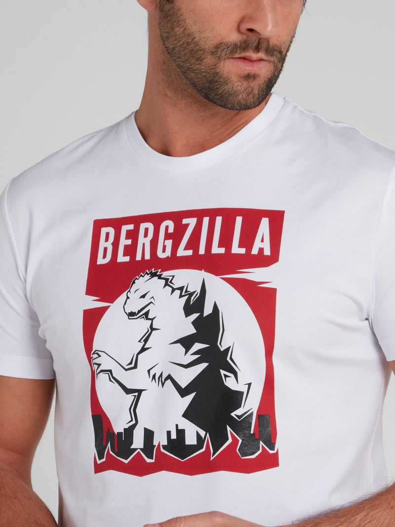 Bergzilla White Graphic T-Shirt