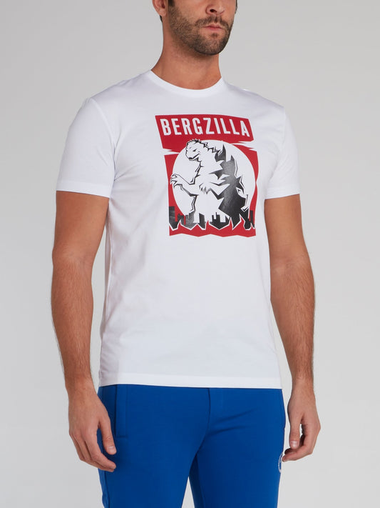 Bergzilla White Graphic T-Shirt