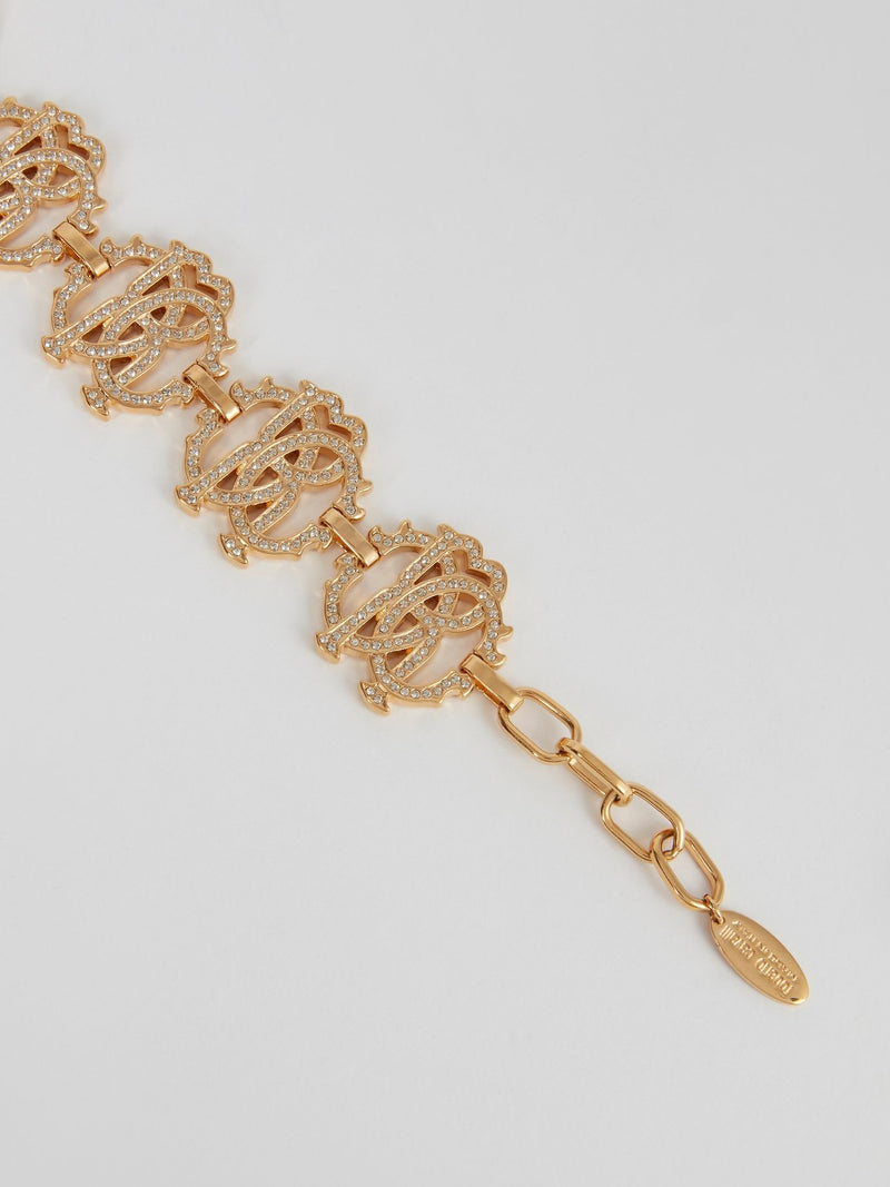 Gold Monogram Chain Bracelet