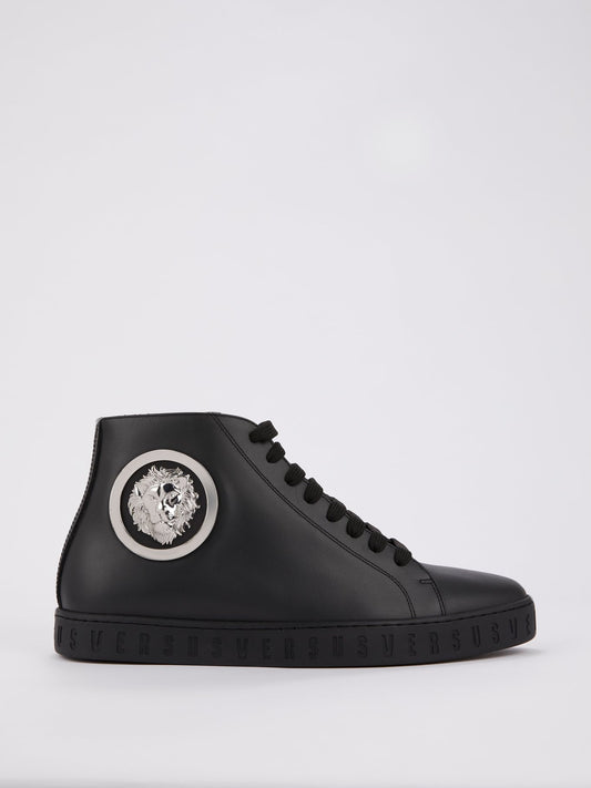Black High Top Embellished Sneakers