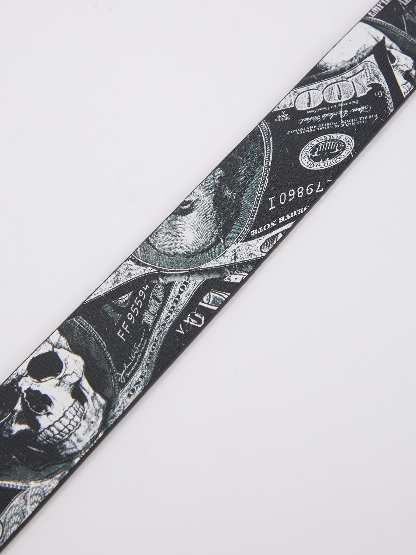 Monogram Buckle Dollar Skull Belt