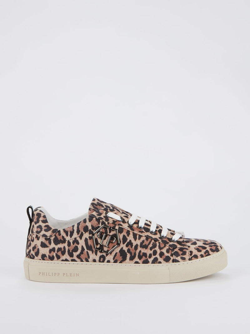 Leopard Print Low Top Sneakers