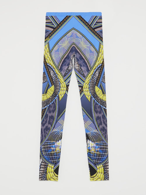 Pattern Print Waistband Trousers