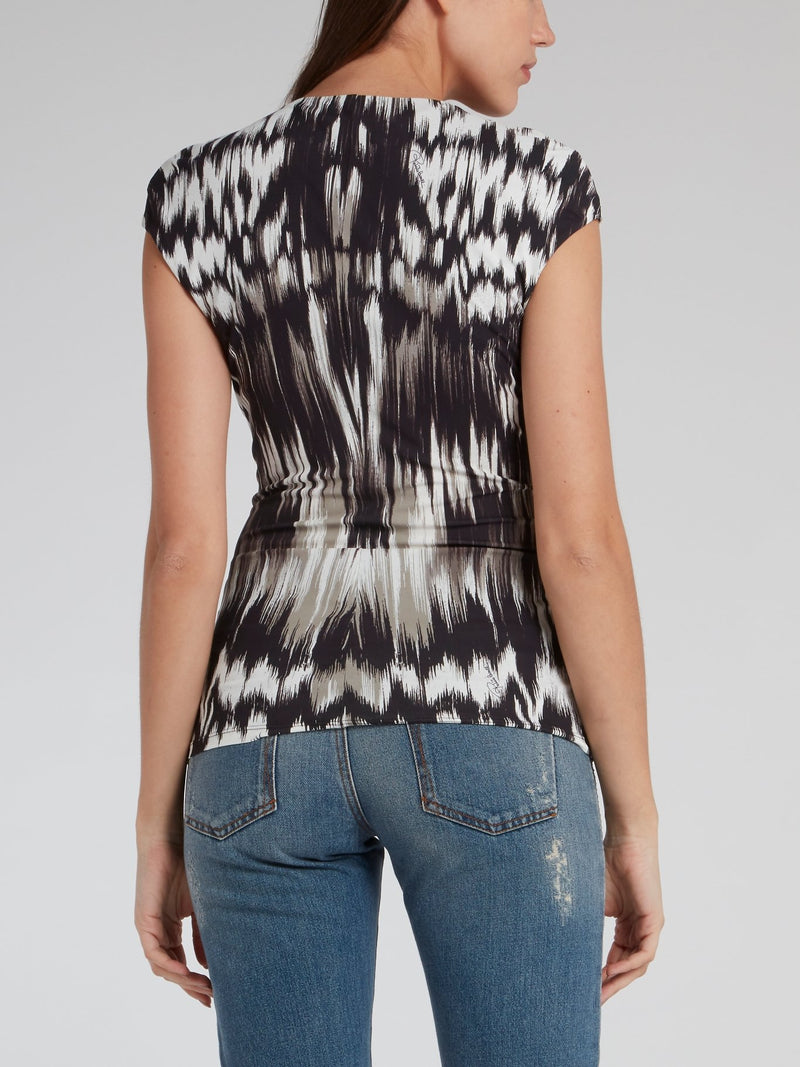 Butterfly Effect Embellished Cap Sleeve Top