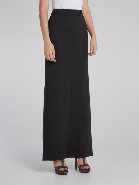 Black High Waist Maxi Skirt