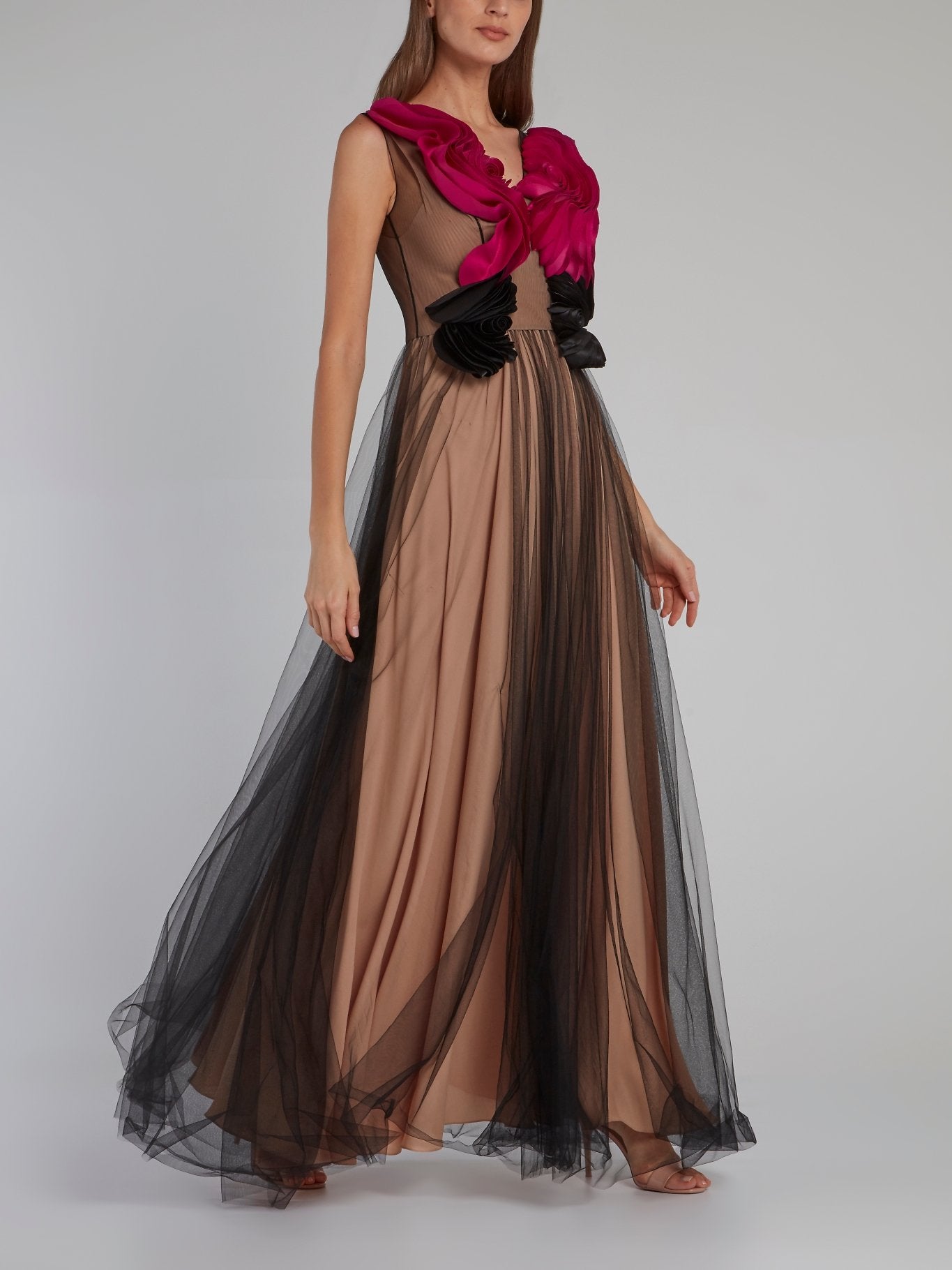 iris serban red dress IRIS SERBAN Marisa Draped Maxi Dress in Red