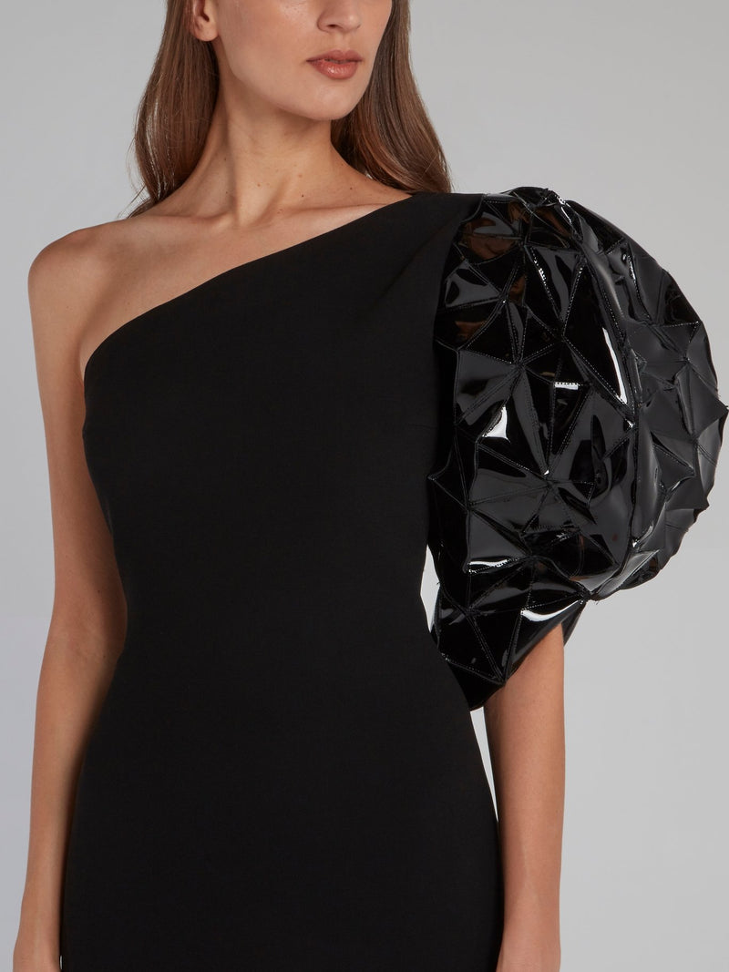 Mahonia Black One Shoulder Gown