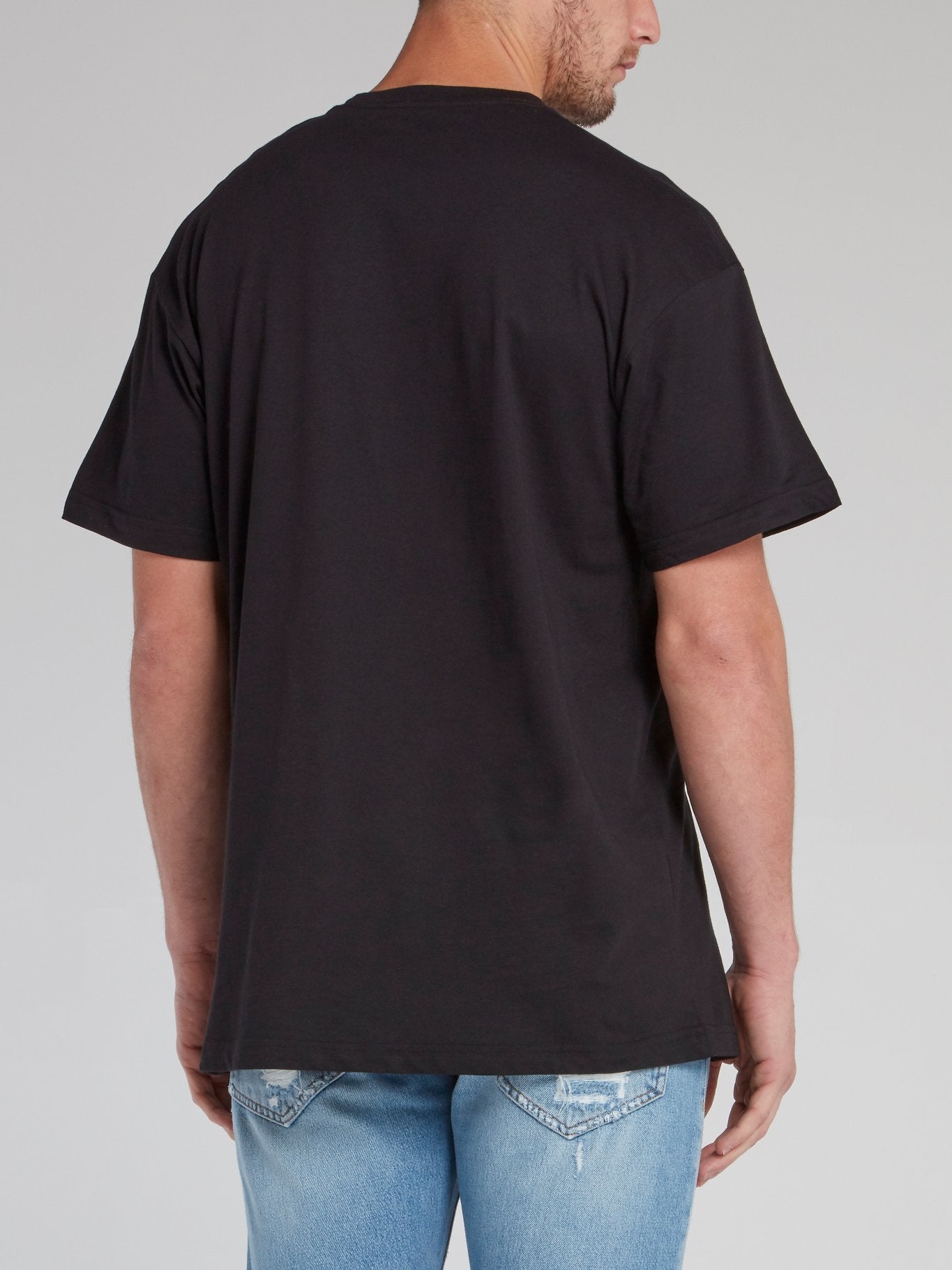 Black Embroidered Monogram T-Shirt