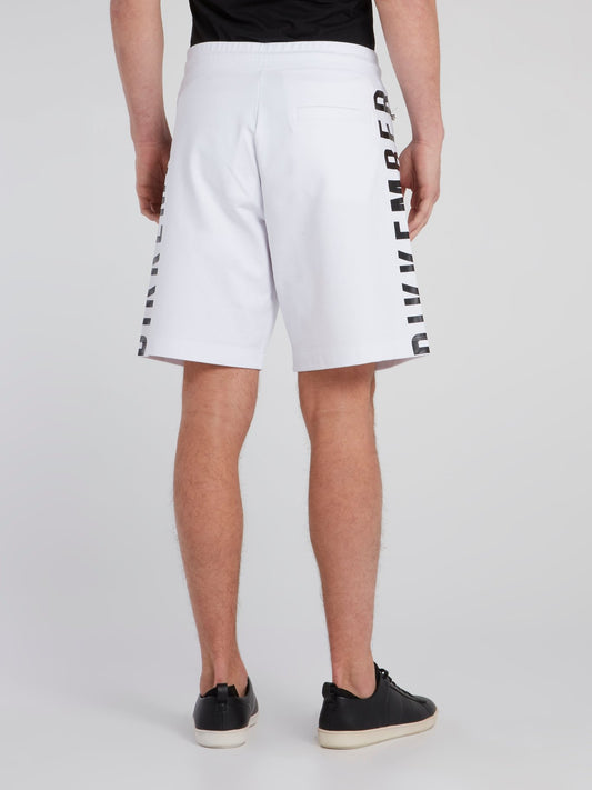 White Side Logo Sweatshorts